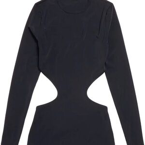 Balenciaga Black Long Sleeve Cut-Out Top